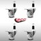 Service Caster 3'' SS Nylon Swivel 1-3/8'' Expanding Stem Caster Set Total Lock Brake, 4PK SCC-SSEXTTL20S314-NYS-138-4 - alternate 3